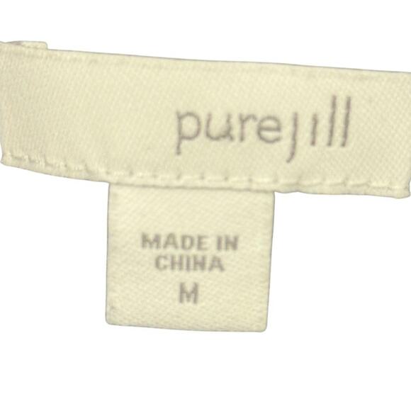 J Jill Pure Womens Linen Blend Short Sleeve Oversized Navy Pullover Sweater sz M - Picture 16 of 16